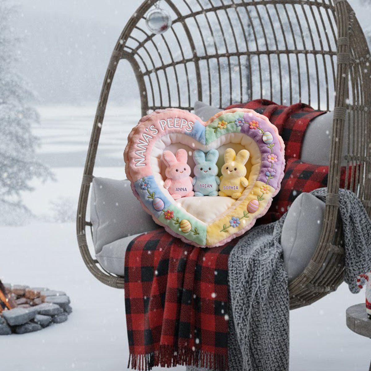 Perfect Gift For Mom, Grandma - Personalized Grandma Faux Fur Shaped Pillow