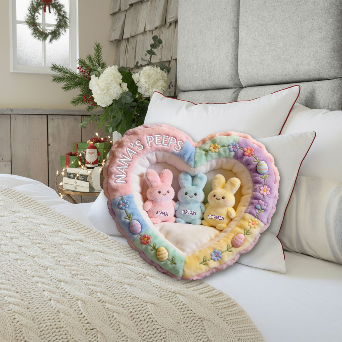 Perfect Gift For Mom, Grandma - Personalized Grandma Faux Fur Shaped Pillow