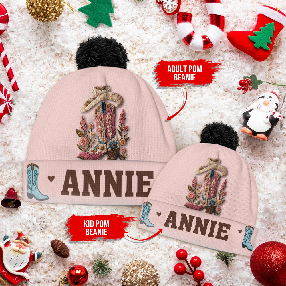 Cowgirl Spirit - Personalized Cowgirl Beanie Hat