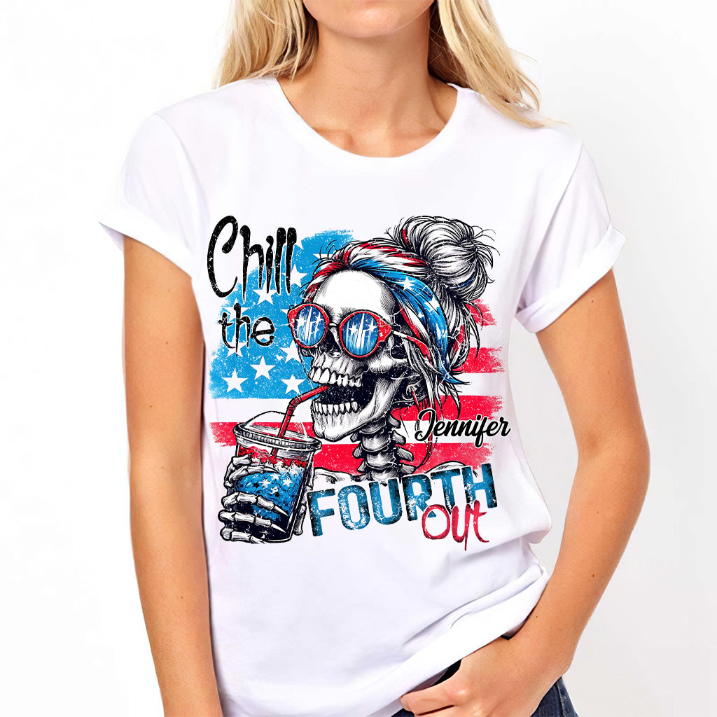 Entspannt euch am vierten Juli – personalisiertes Totenkopf-T-Shirt und Hoodie