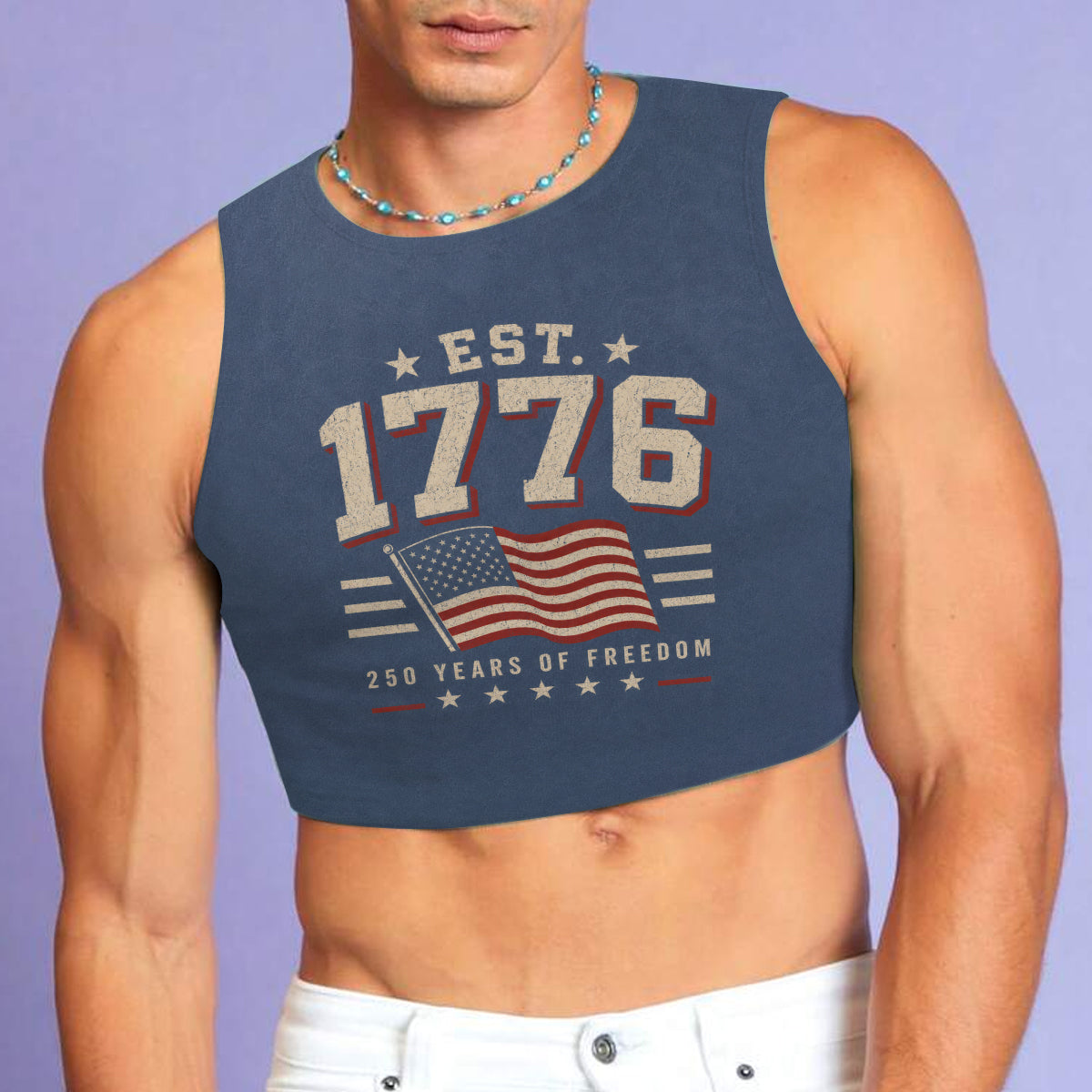 America 250th Anniversary, Birthday Gift - Personalized Birthday Crop Tank Top