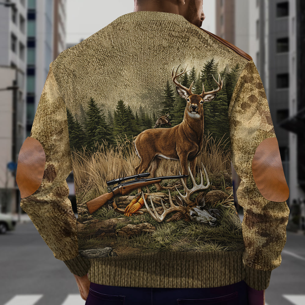 Jagd fürs Leben – Personalisiertes Herren-Sweatshirt mit Reißverschluss für die Jagd