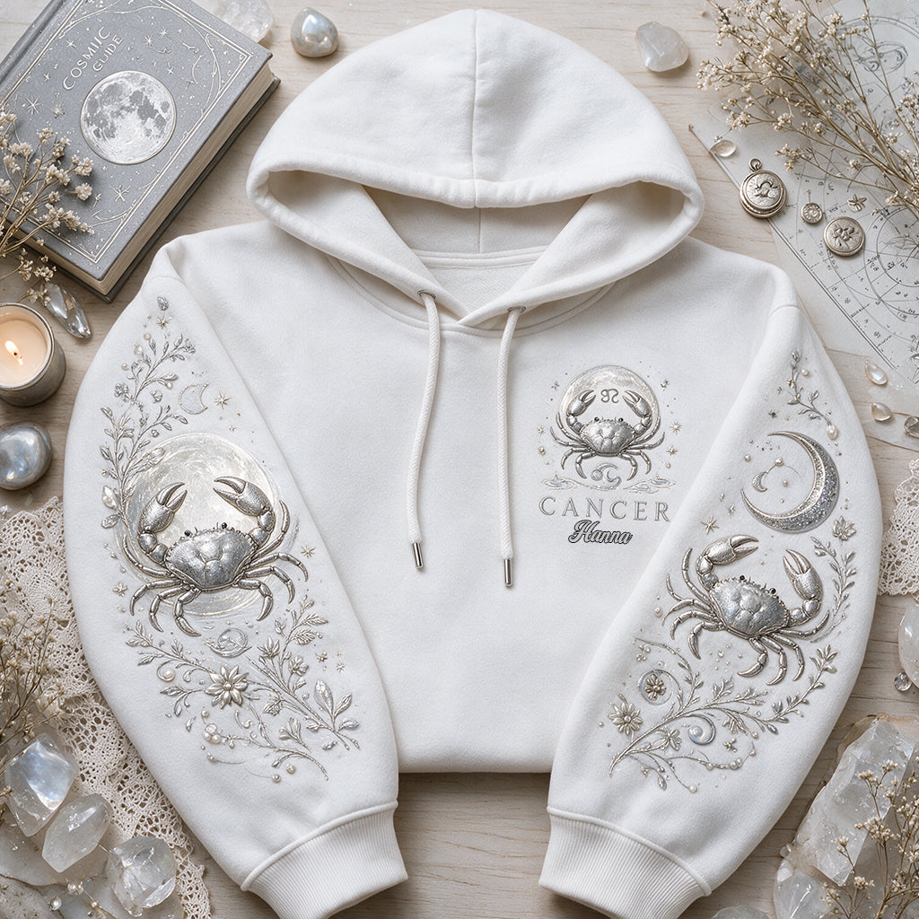 Zodiac/Horoskop-Liebhaber Hoodie - Personalisierter Horoskop-Allover-Shirt