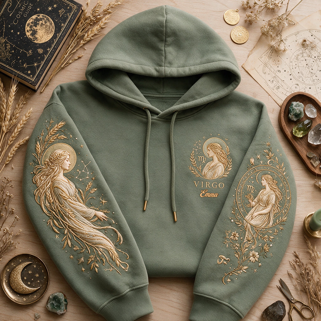 Zodiac/Horoskop-Liebhaber Hoodie - Personalisierter Horoskop-Allover-Shirt