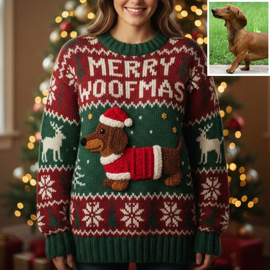 Merry Christmas - Personalized Dog Ugly Sweater