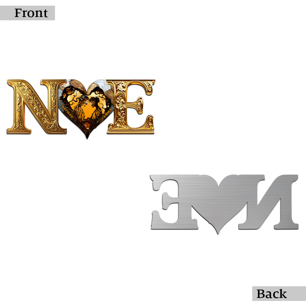 „Du und ich, wir schaffen das“ – personalisiertes Metallschild für Paare