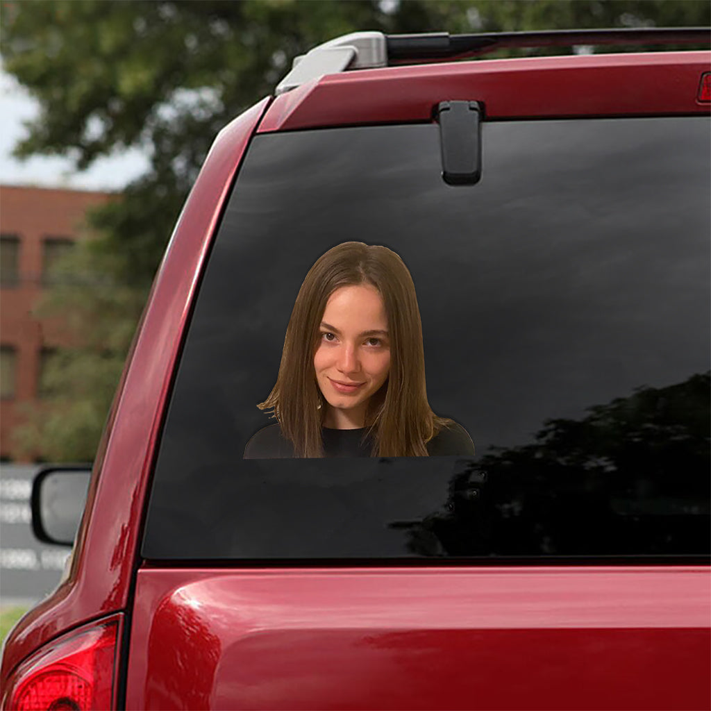 Ich habe eine Freundin/einen Freund – Lustiges individuelles Gesicht – Personalisierter Paar-Aufkleber (komplett)