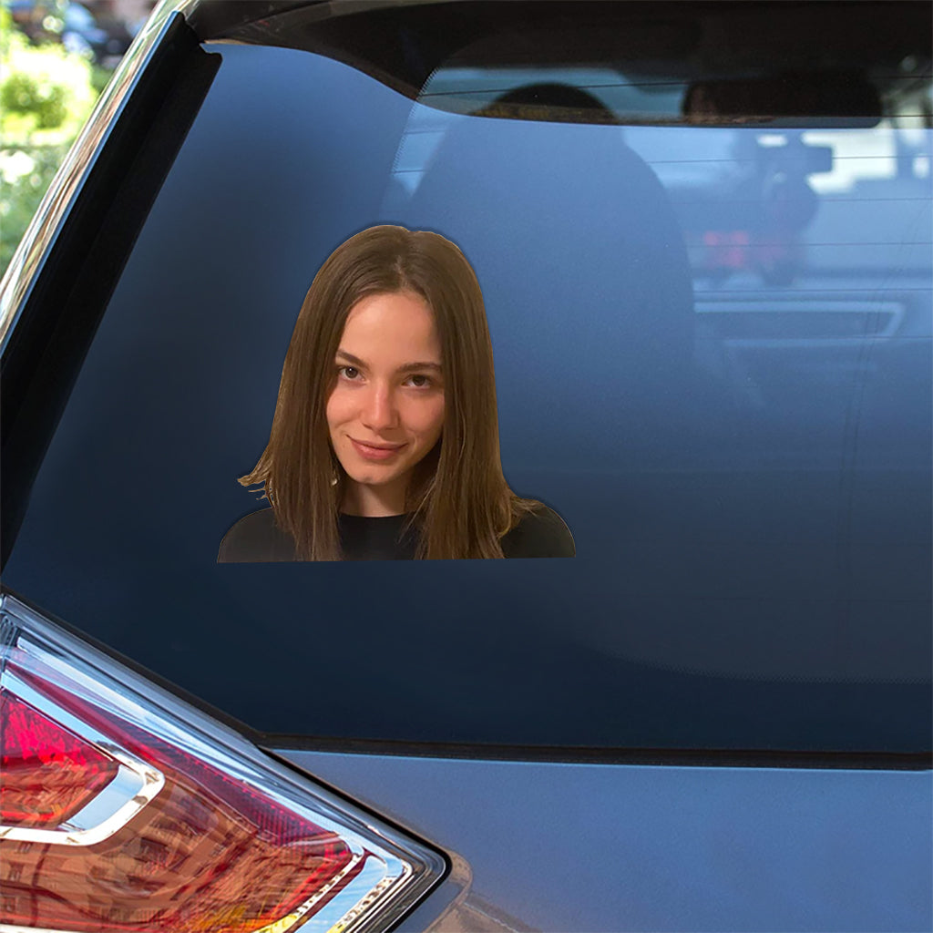 Ich habe eine Freundin/einen Freund – Lustiges individuelles Gesicht – Personalisierter Paar-Aufkleber (komplett)