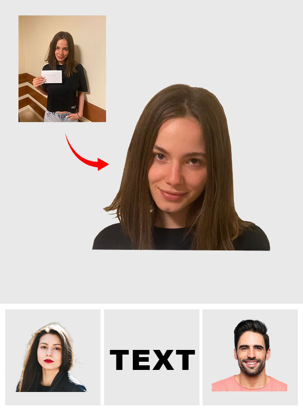 Ich habe eine Freundin/einen Freund – Lustiges individuelles Gesicht – Personalisierter Paar-Aufkleber (komplett)