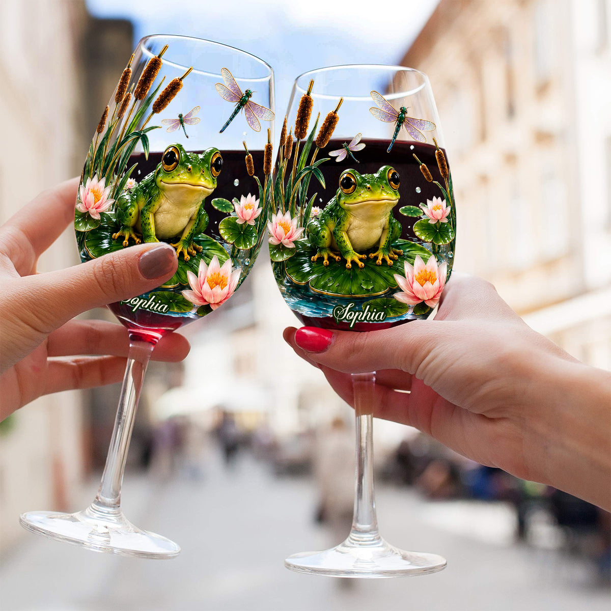Every Sip Feels Closer To Nature - Personalized Frog Wine Glass With Long Stem