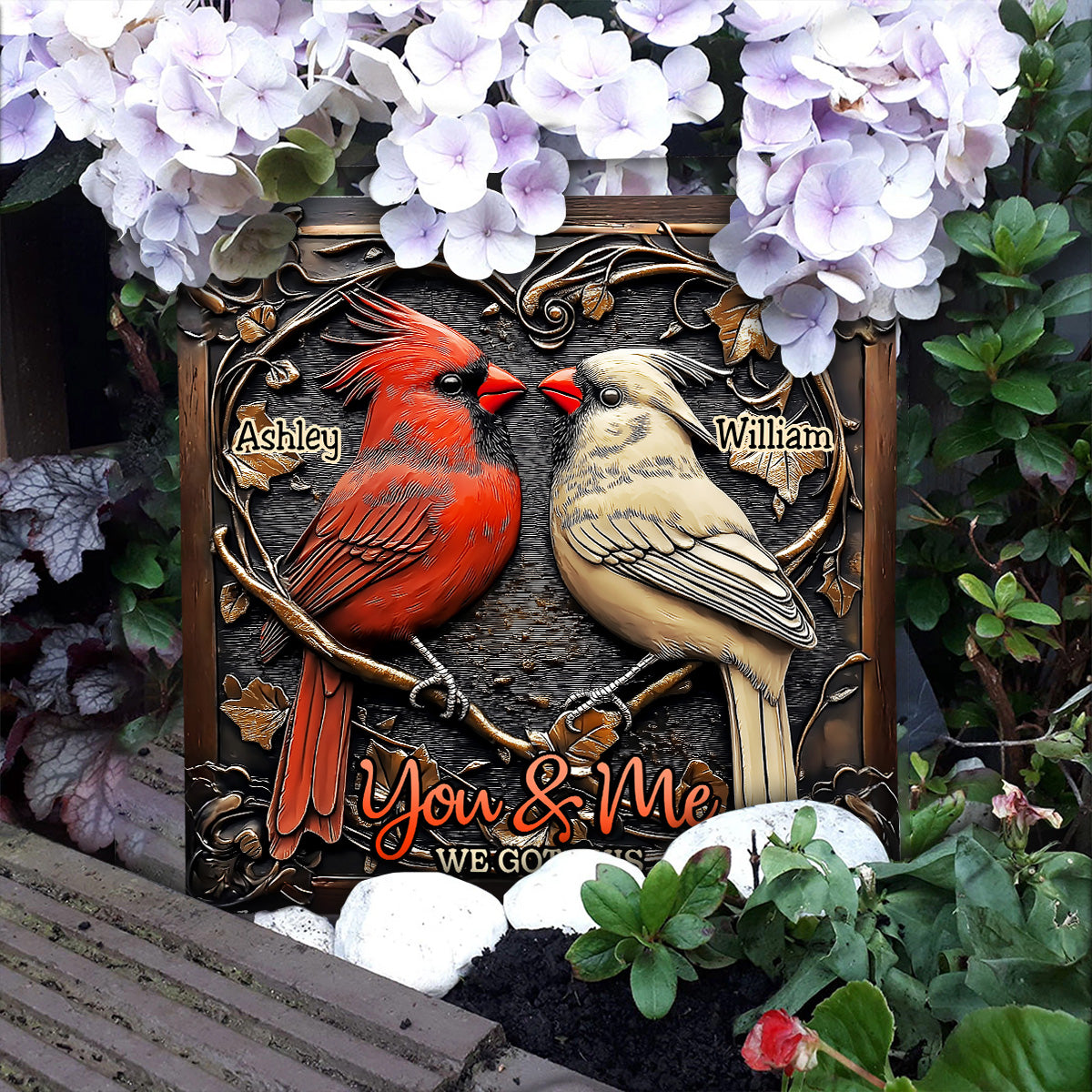 Wir schaffen das – Personalisierter quadratischer Stein für Paare