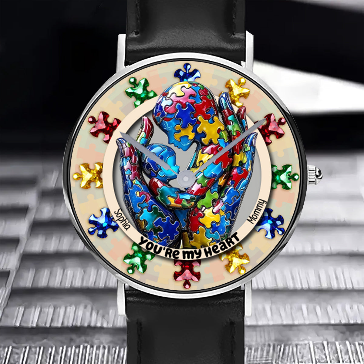 You Are My Heart - Personalized Autism Awareness Hand Watch