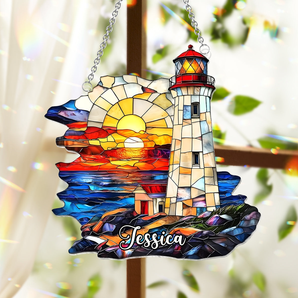 Ozeanglanz – Personalisierter Fensterhänger für Meeresliebhaber