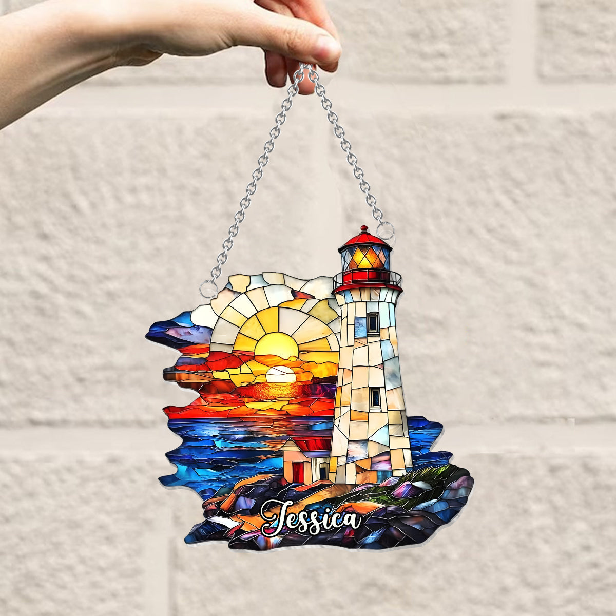 Ozeanglanz – Personalisierter Fensterhänger für Meeresliebhaber