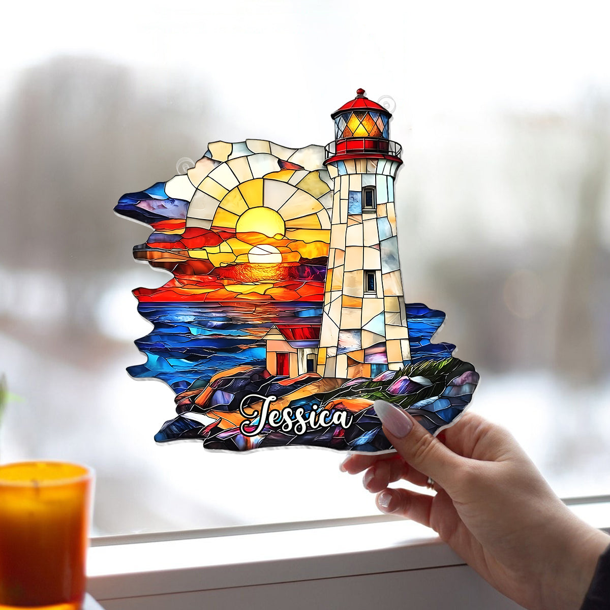 Ozeanglanz – Personalisierter Fensterhänger für Meeresliebhaber