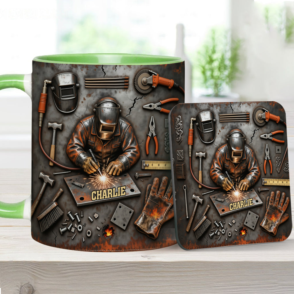 Starker Schweißer – Personalisierte Tasse mit Schweißer-Motiv