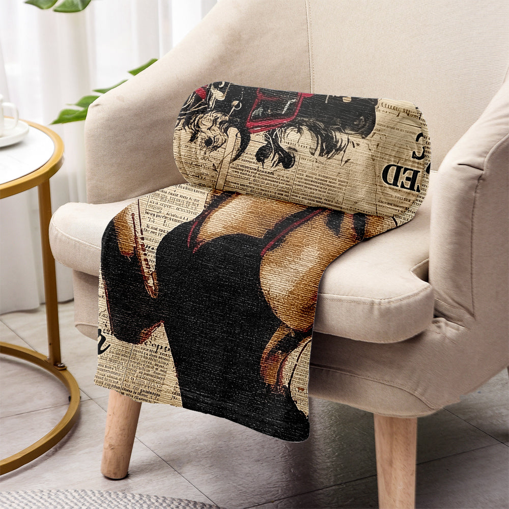 Easily Distracted by Music and Wine - Personalized Wine Blanket