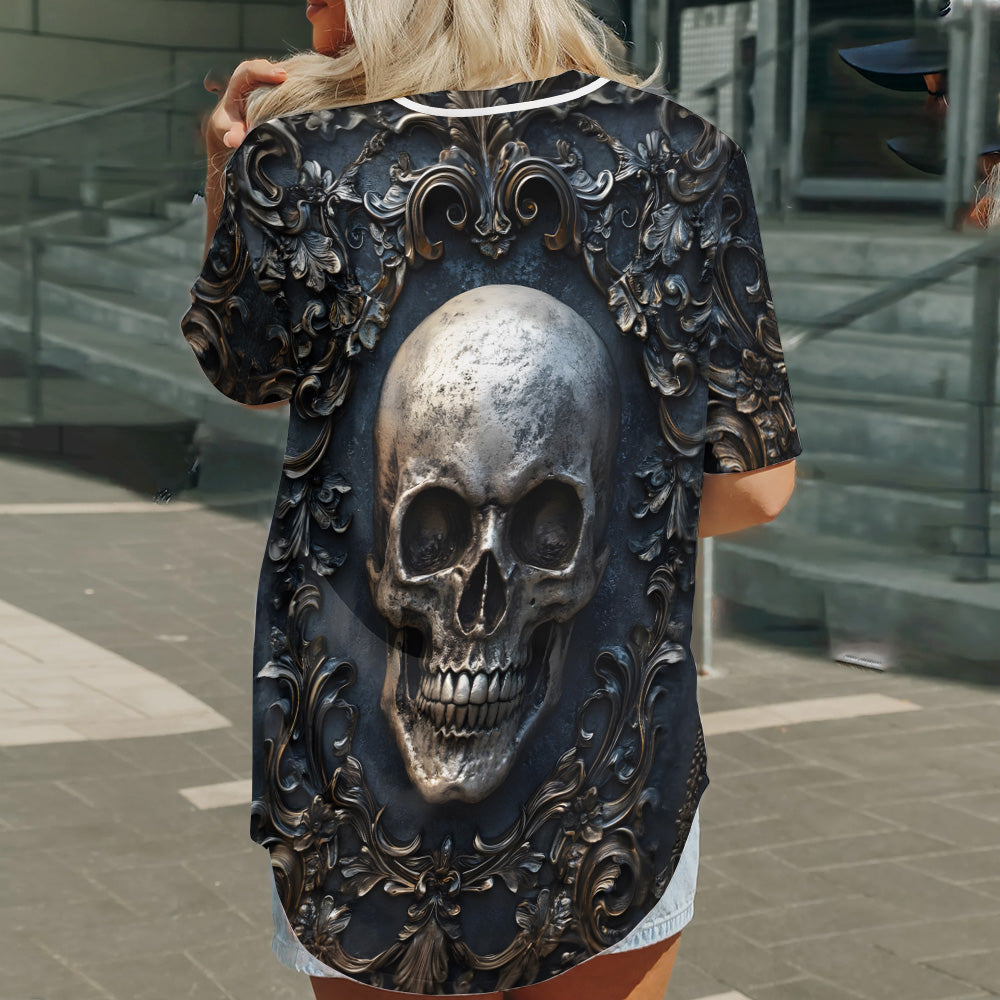 Starker Totenkopf – personalisiertes Totenkopf-Baseballtrikot