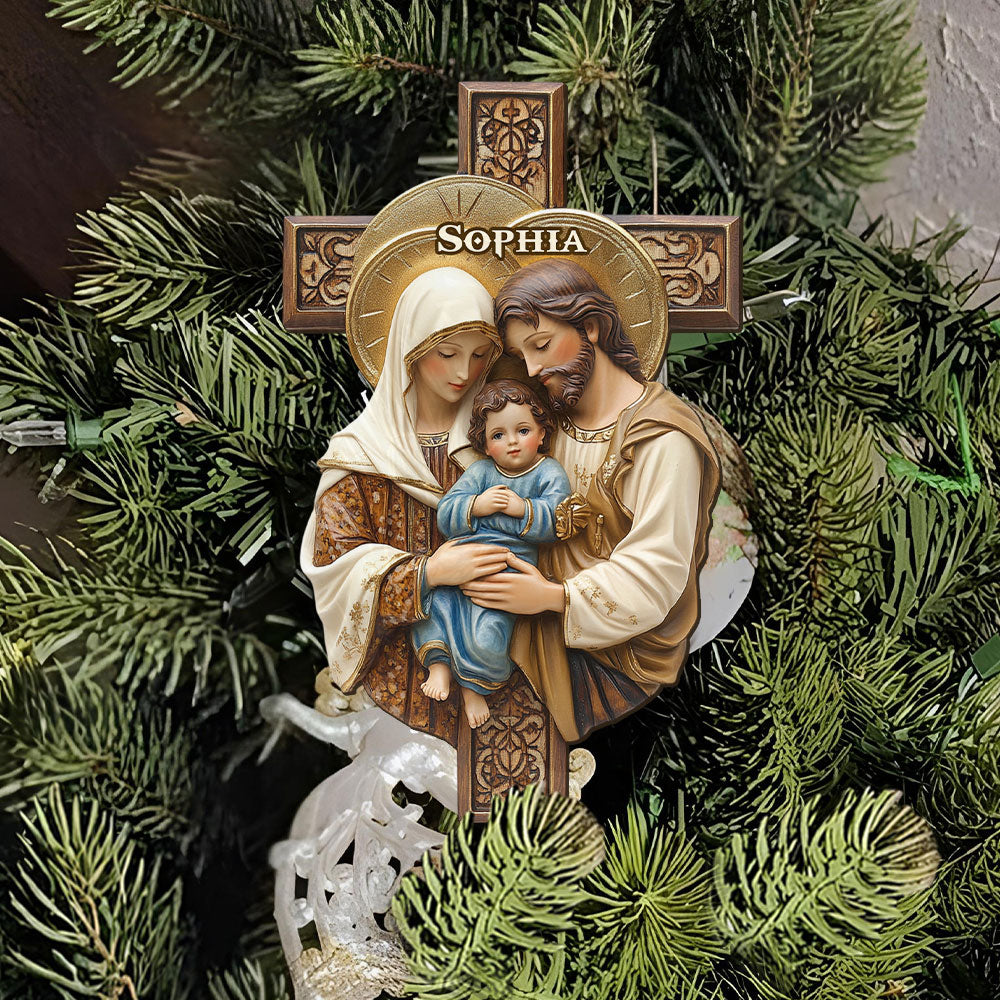 The Holy Family - Personalized Christian Tree Topper