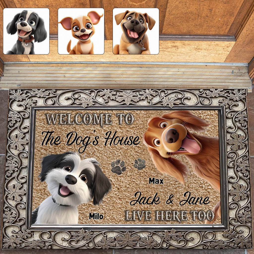 Welcome To The Dog House - Personalized Dog Doormat