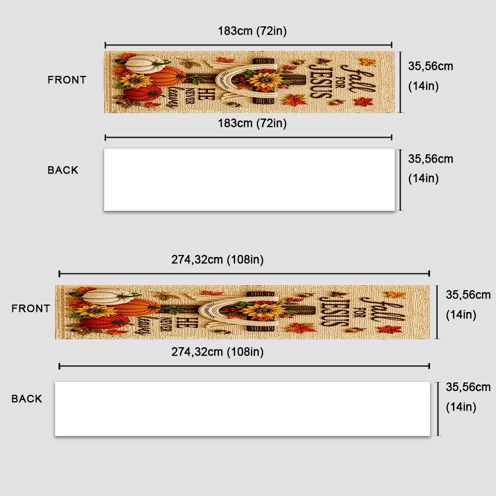Fall For Jesus - Personalized Christian Table Runner