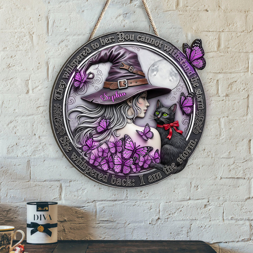 I Am The Stom - Personalized Witch Custom Shaped Wood Sign