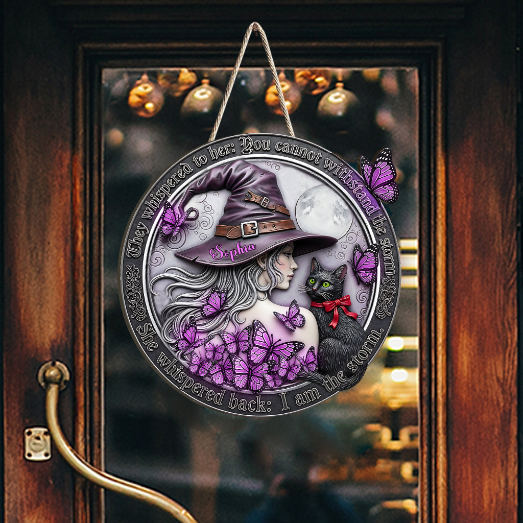 I Am The Stom - Personalized Witch Custom Shaped Wood Sign