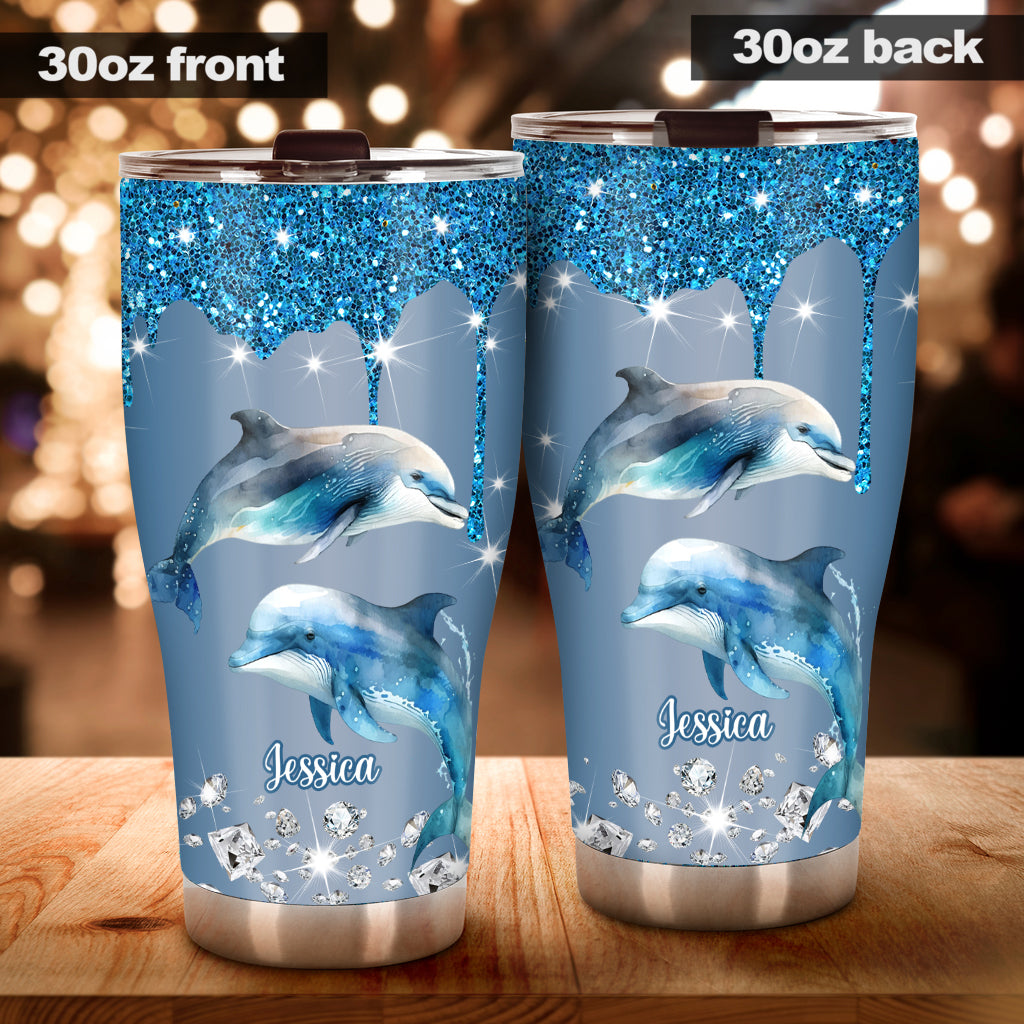 Wunderschöne Delfine/Schildkröten/Wale... Geschenk für Meeresliebhaber – personalisierter Trinkbecher für Meeresliebhaber