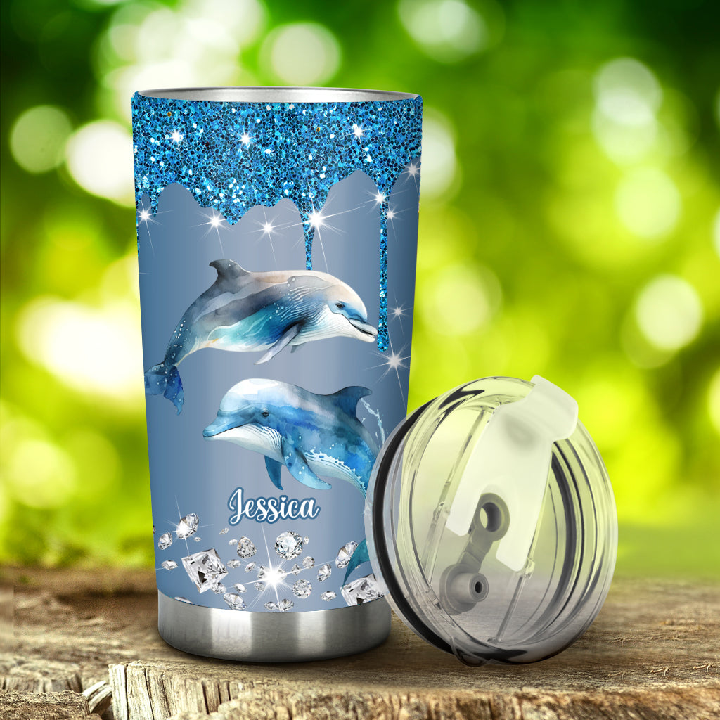 Wunderschöne Delfine/Schildkröten/Wale... Geschenk für Meeresliebhaber – personalisierter Trinkbecher für Meeresliebhaber