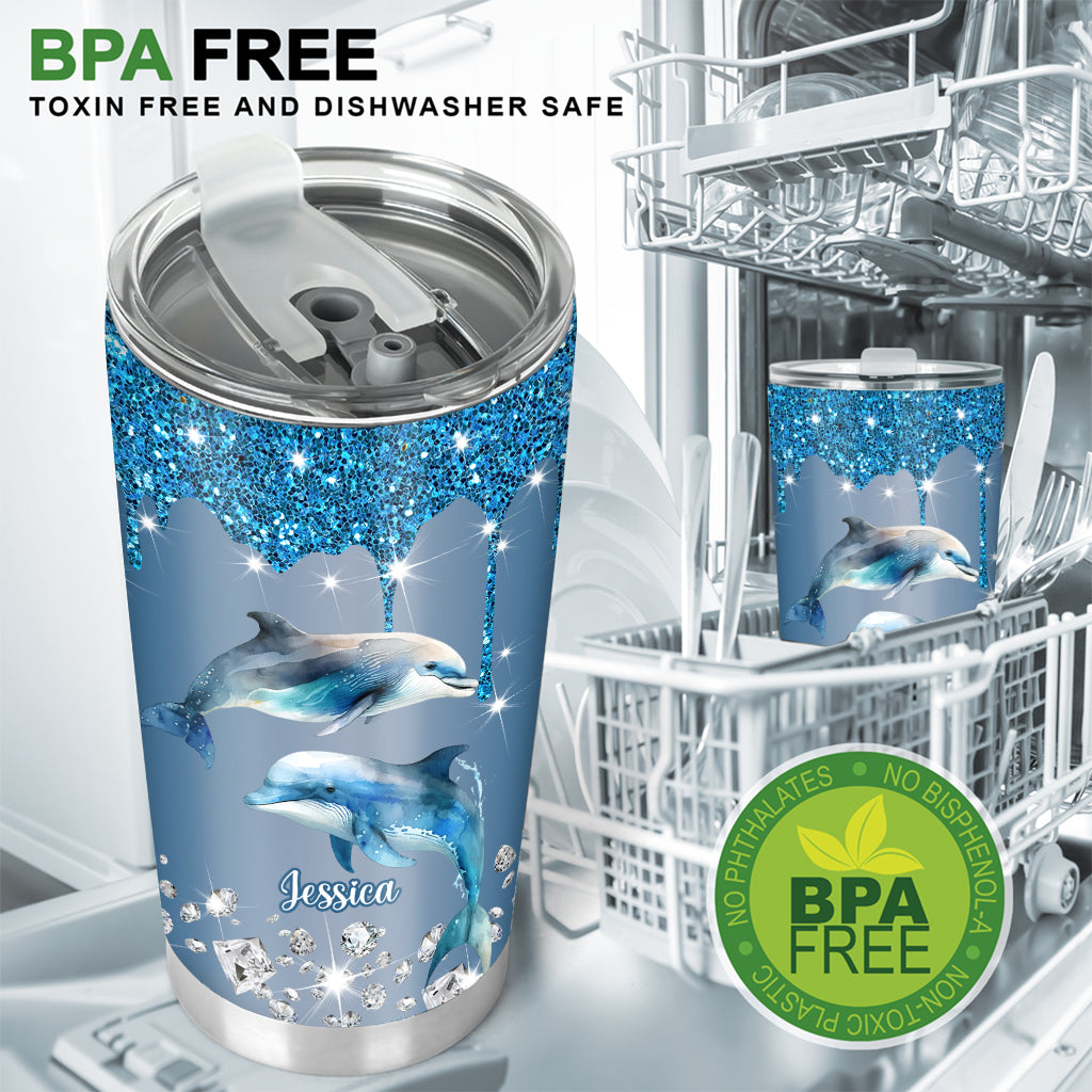 Wunderschöne Delfine/Schildkröten/Wale... Geschenk für Meeresliebhaber – personalisierter Trinkbecher für Meeresliebhaber