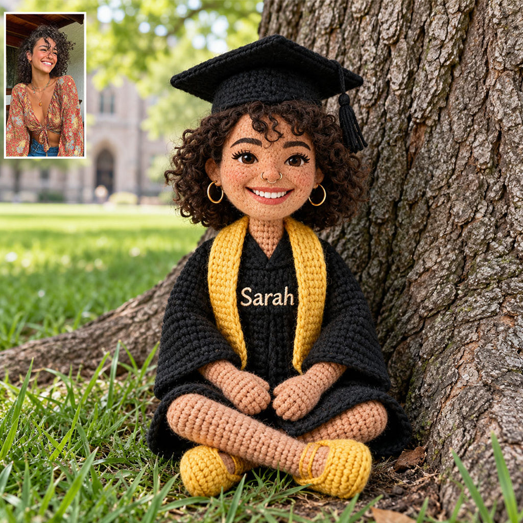 Custom Any Photo - Personalized Graduation Posable Plush Doll