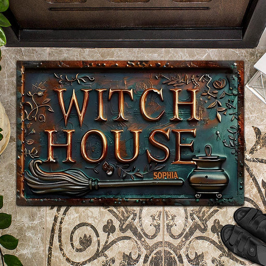 Witch House - Personalized Witch Doormat