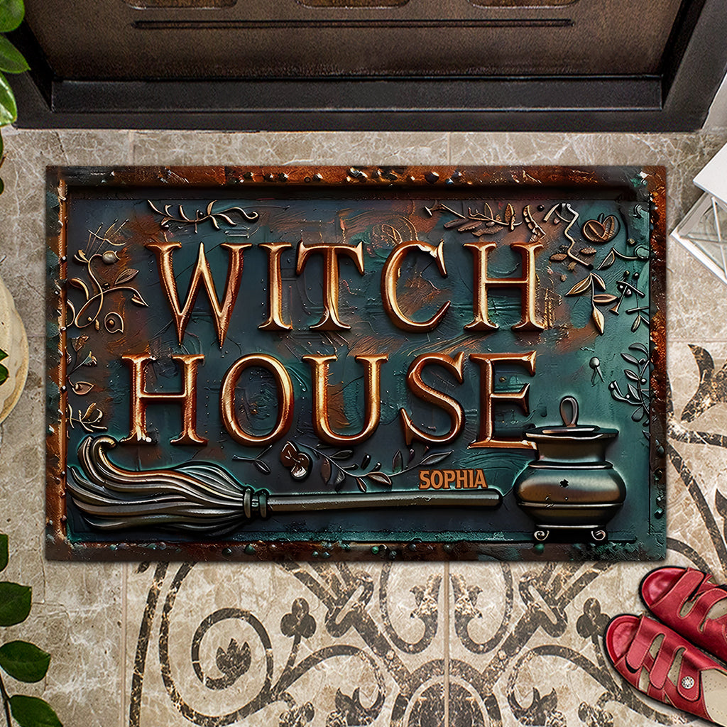 Witch House - Personalized Witch Doormat