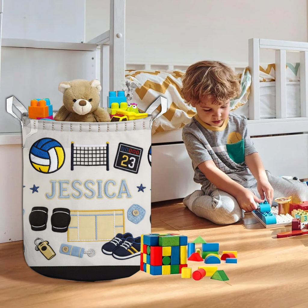 Volleyball lieben – Personalisierter Volleyball-Aufbewahrungskorb