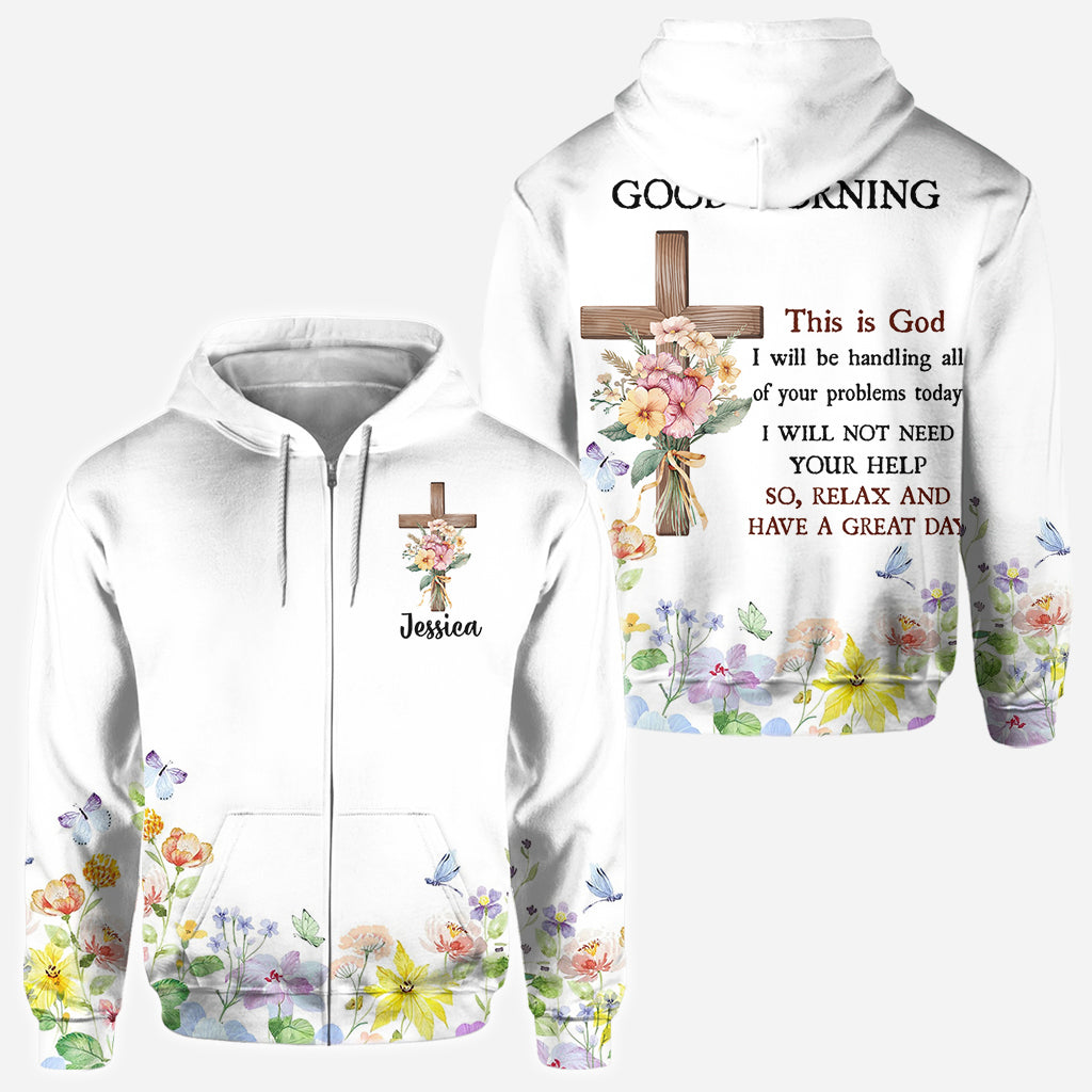 Guten Morgen, hier spricht Gott – Personalisiertes christliches T-Shirt