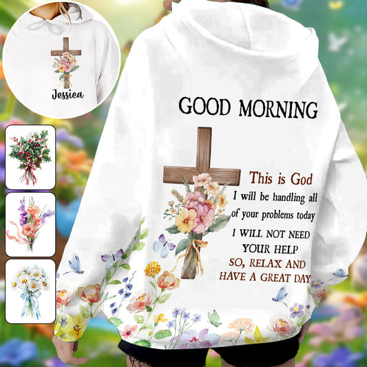 Guten Morgen, hier spricht Gott – Personalisiertes christliches T-Shirt