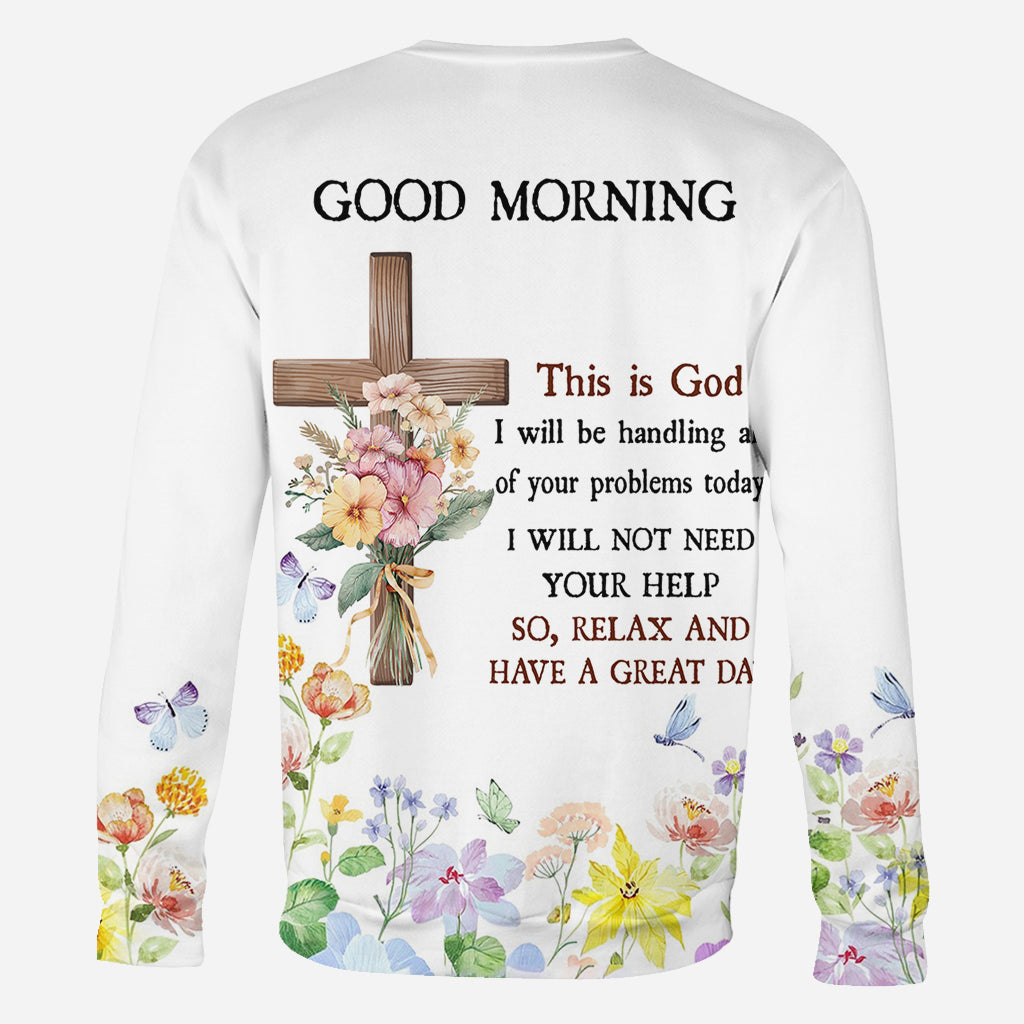 Guten Morgen, hier spricht Gott – Personalisiertes christliches T-Shirt