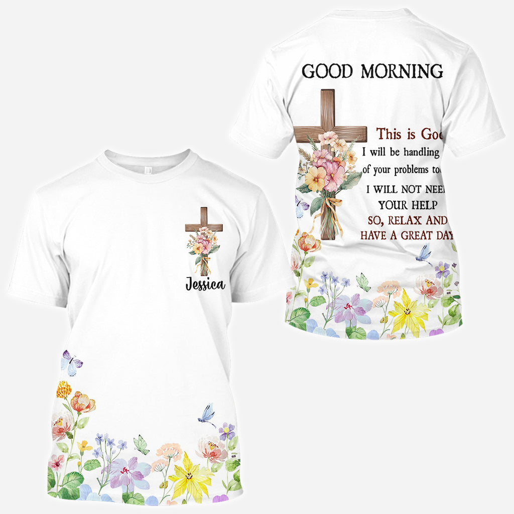 Guten Morgen, hier spricht Gott – Personalisiertes christliches T-Shirt