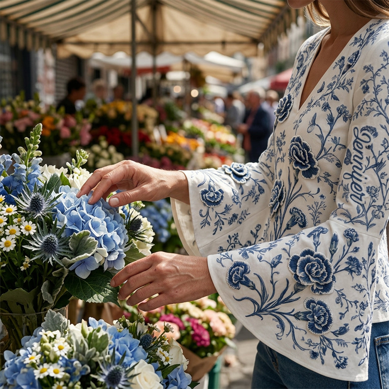 Birth Flower - Personalized Self Love Flare Long-Sleeve Shirt