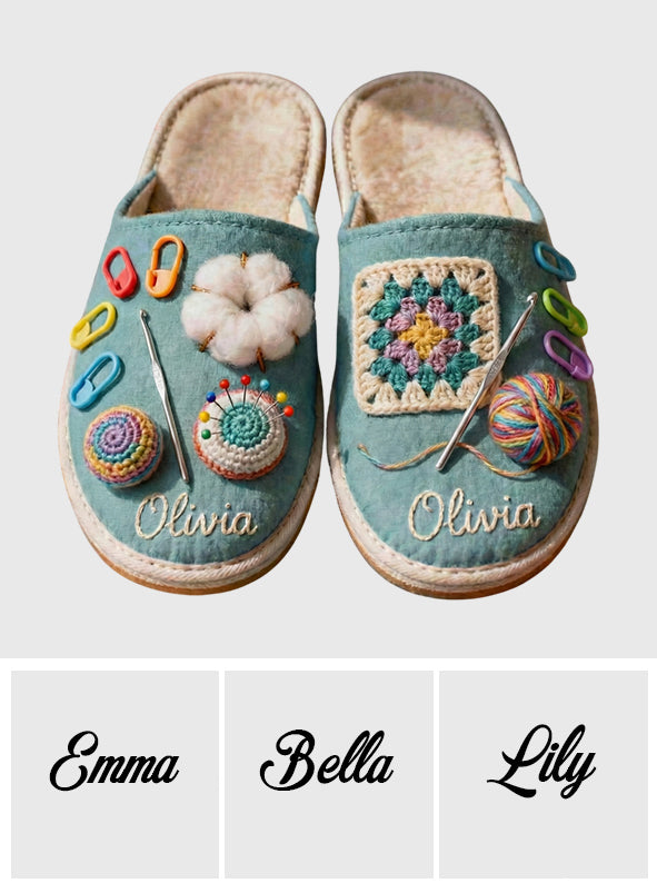 Hooked on Yarn - Personalized Crocheting Slippers