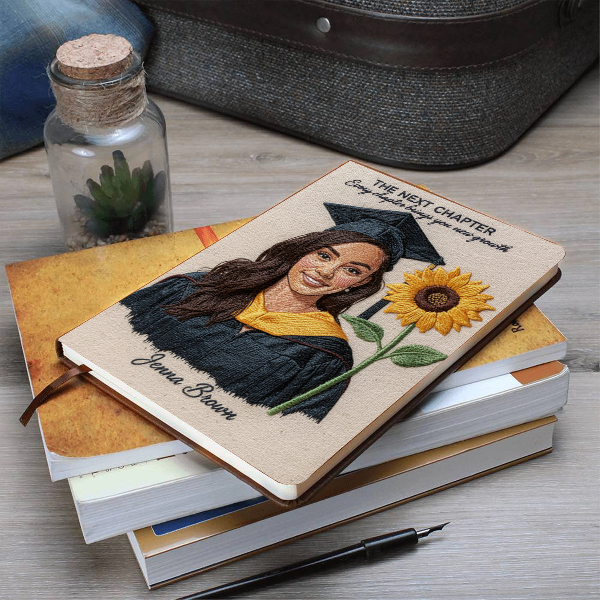 The Next Chapter Of Life - Personalized Graduation Leather Journal