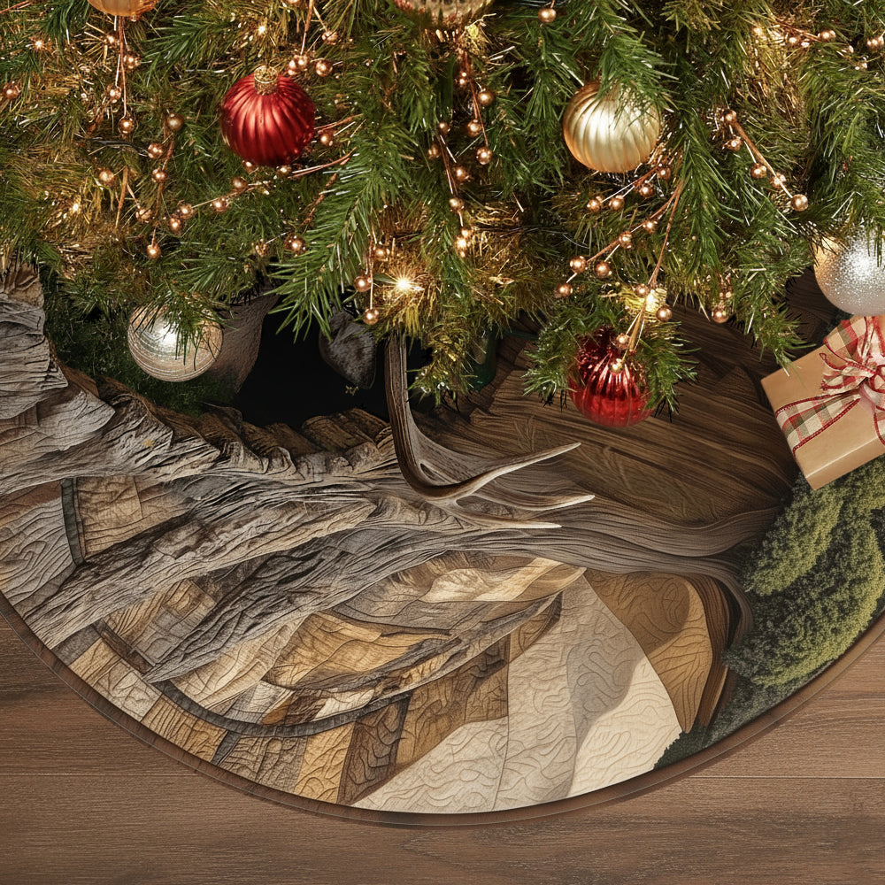You & Me - Personalized Hunting Shaped Tree Skirt