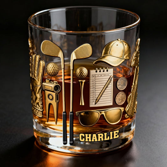 Live Love Golf – Personalisiertes Golf-Whisky-Dekanter-Set