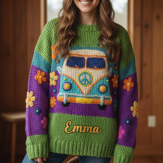 Hippie Souls – Personalisierter Hippie-Hässlicher-Pullover