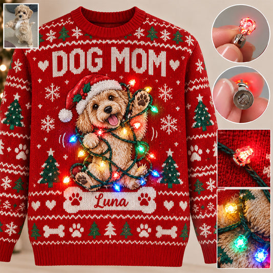Lustiger Unruhestifter - Personalisierbarer Hundepullover mit Licht