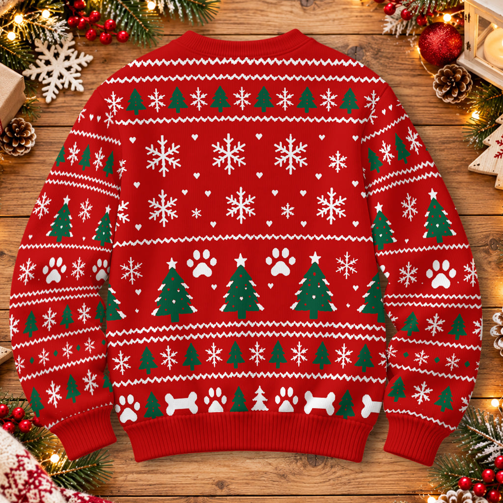 Funny Troublemaker - Personalized Dog Light Up Sweater