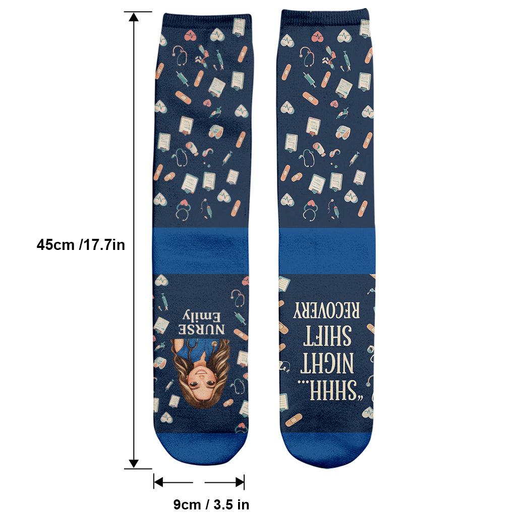 Night Shift Recovery - Personalized Nurse Socks