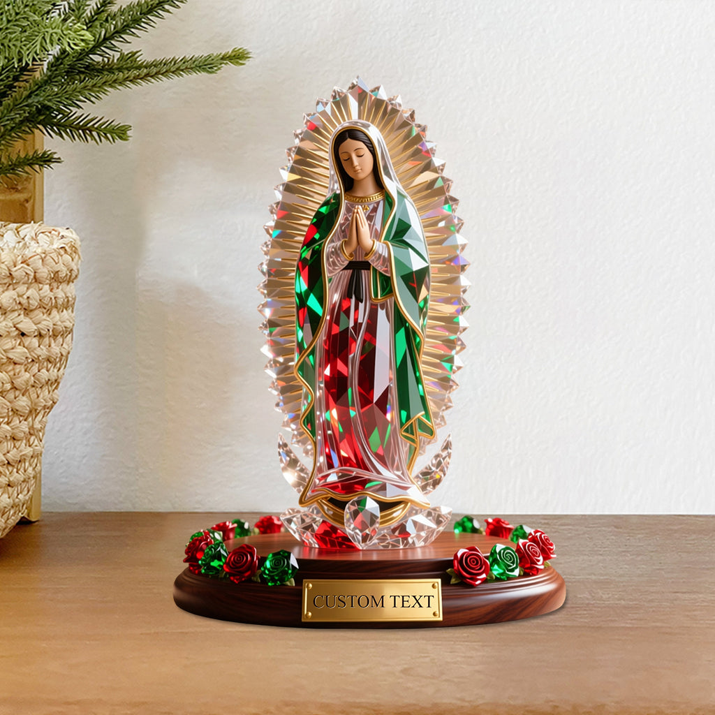 Unsere Liebe Frau von Guadalupe – Personalisierte christliche Acrylplakette in individueller Form