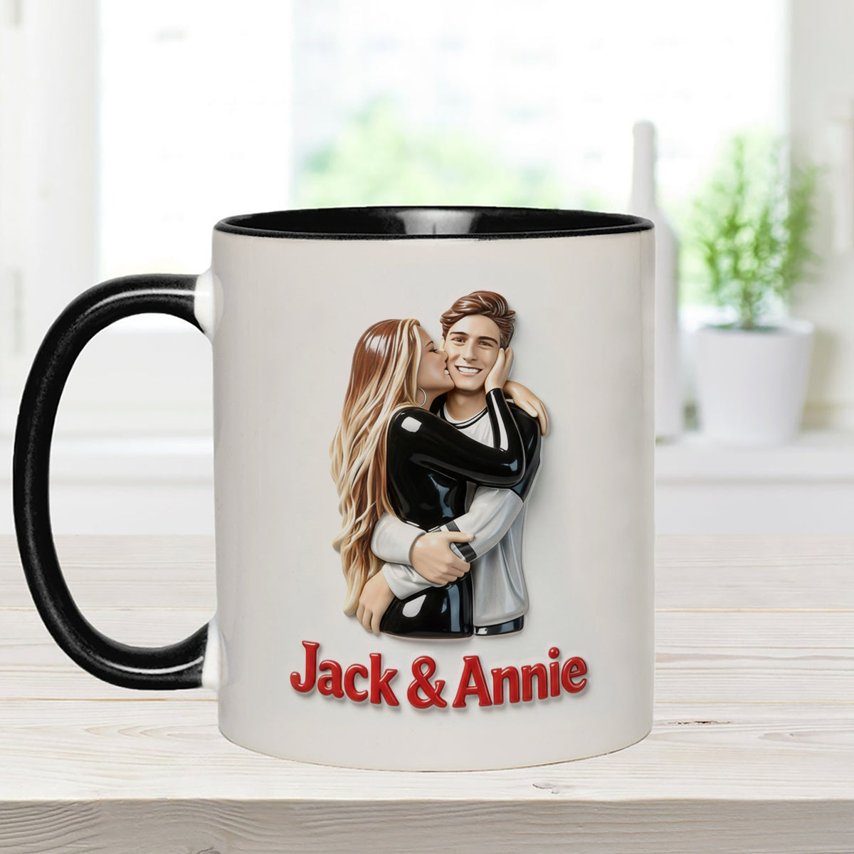 Perfect Gift For Him - Personalized Spicy Couple Set Accent Mug with Acrylic Stirrers