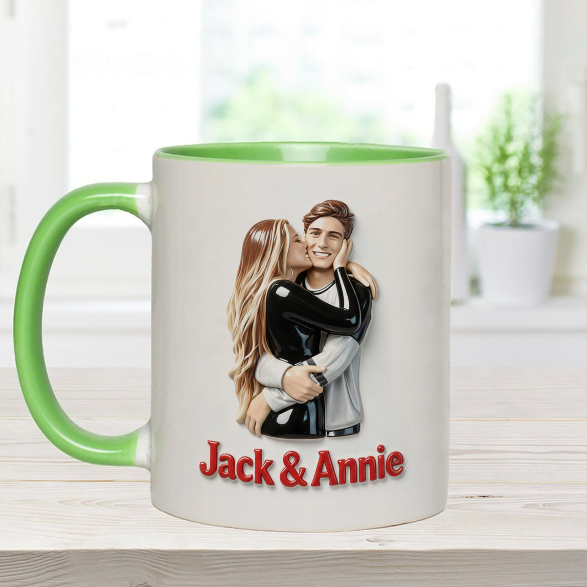 Perfect Gift For Him - Personalized Spicy Couple Set Accent Mug with Acrylic Stirrers